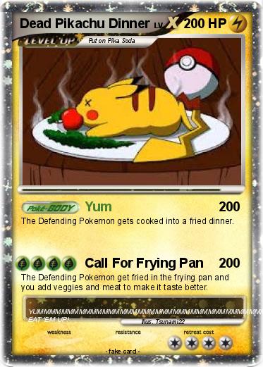 Pokemon Dead Pikachu Dinner