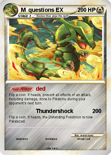 Pokemon M  questions EX