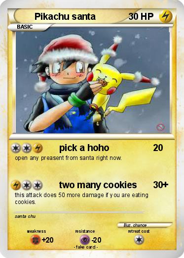 Pokemon Pikachu santa
