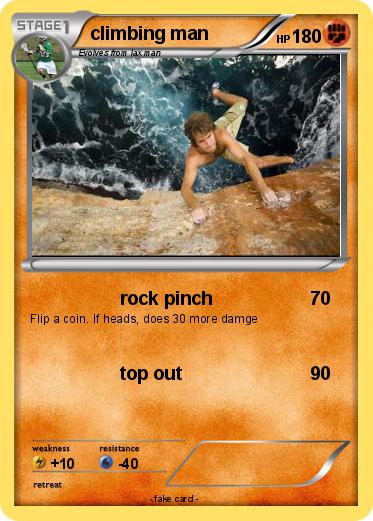 Pokemon climbing man