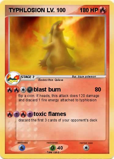 Pokemon TYPHLOSION LV. 100