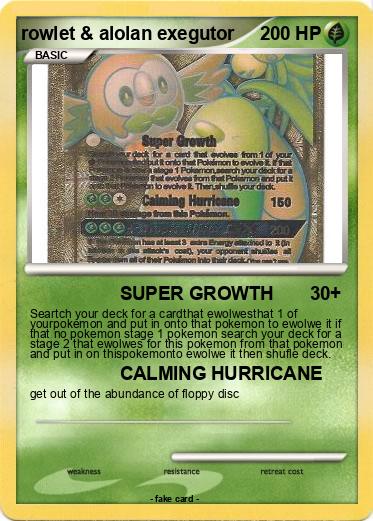 Pokemon rowlet & alolan exegutor