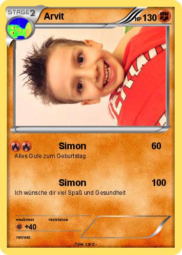 Pokémon Arvit - Simon - My Pokemon Card