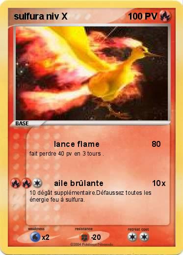 Pokemon sulfura niv X