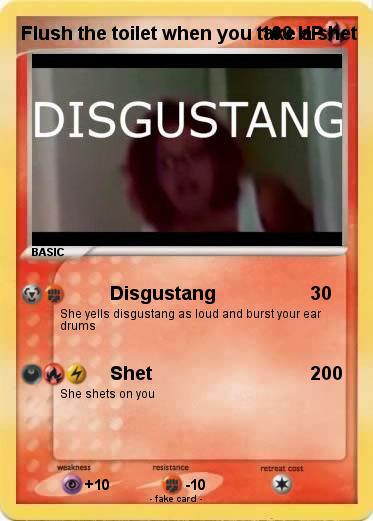 Pokemon Flush the toilet when you take a shet