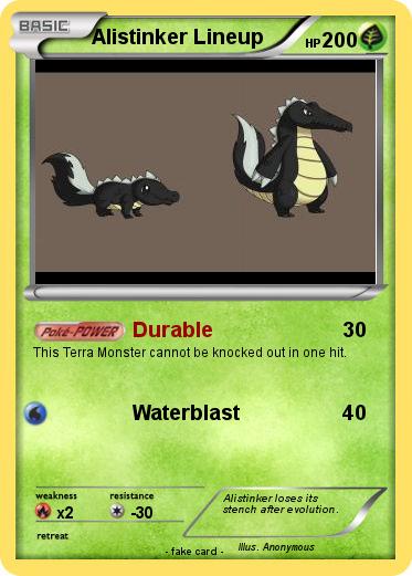 Pokemon Alistinker Lineup