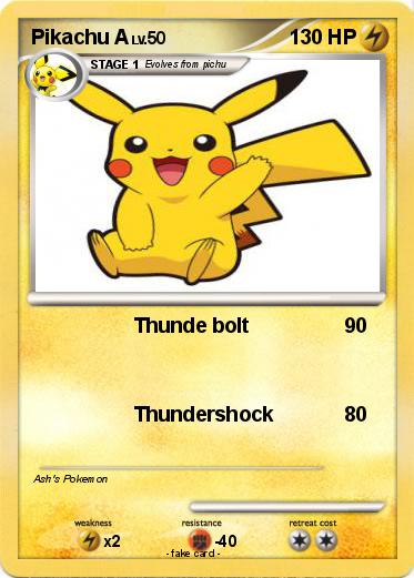 Pokemon Pikachu A