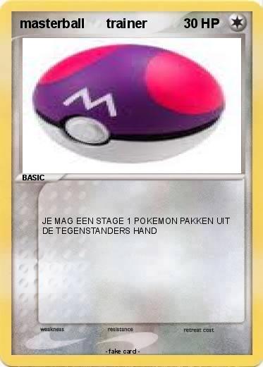 Pokemon masterball      trainer