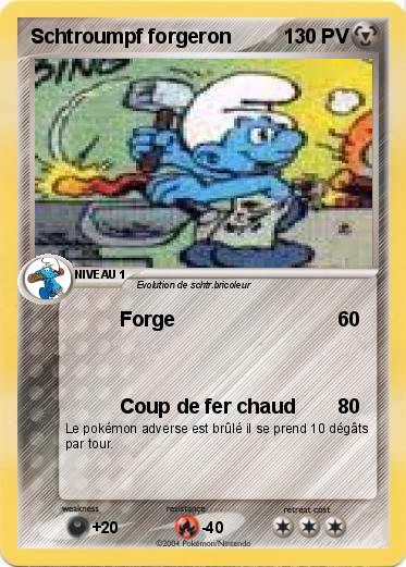 Pokemon Schtroumpf forgeron