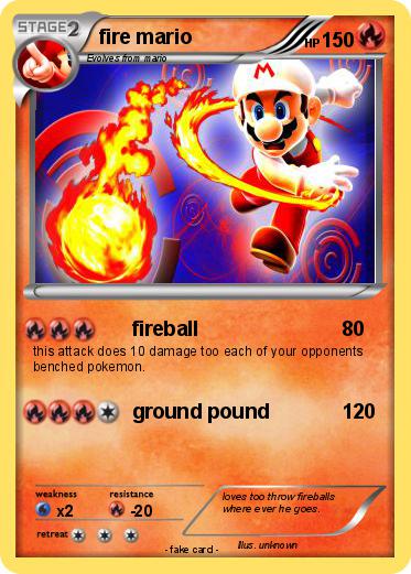 Pokemon fire mario