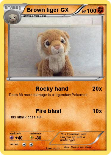Pokemon Brown tiger GX