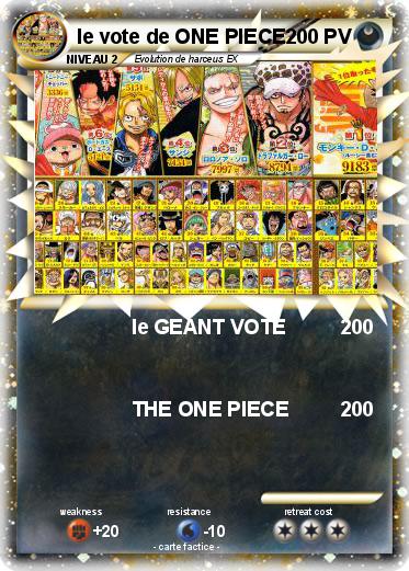 Pokemon le vote de ONE PIECE