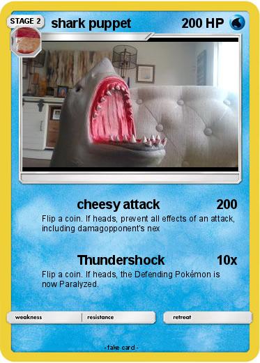Pokemon shark puppet