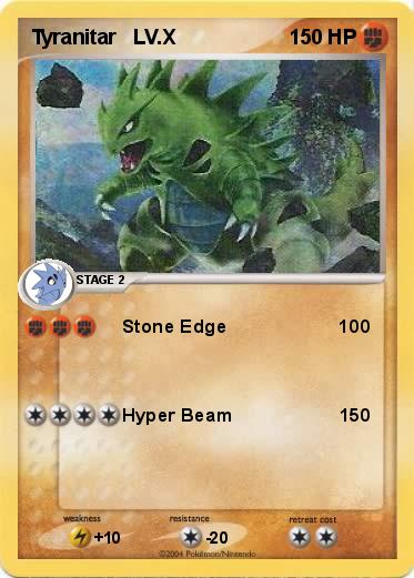 Pokemon Tyranitar   LV.X