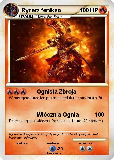 Pokemon Rycerz feniksa