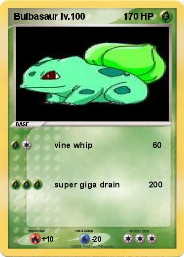 Pokemon Bulbasaur lv.100               1