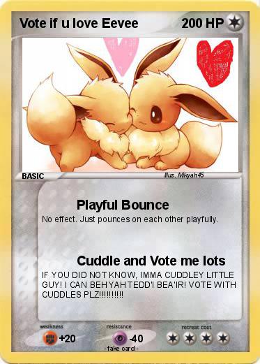 Pokemon Vote if u love Eevee