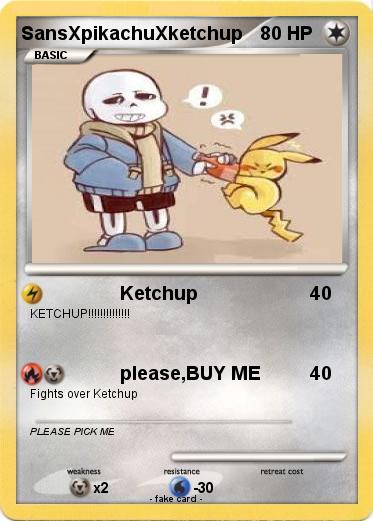 Pokemon SansXpikachuXketchup