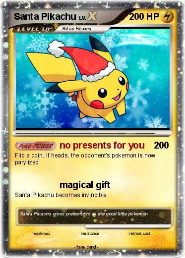 Pokemon Santa Pikachu