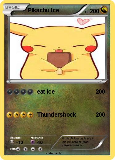 Pokemon Pikachu Ice