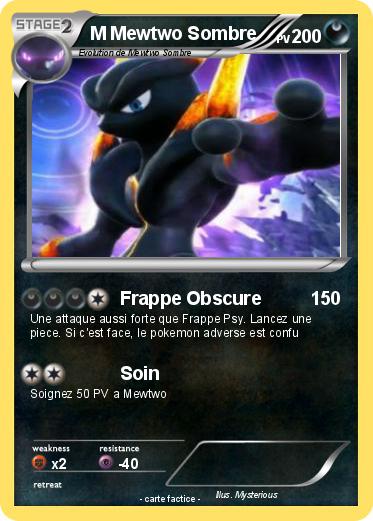 Pokemon M Mewtwo Sombre
