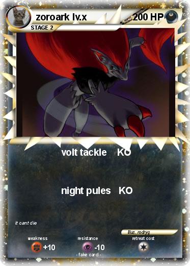 Pokemon zoroark lv.x