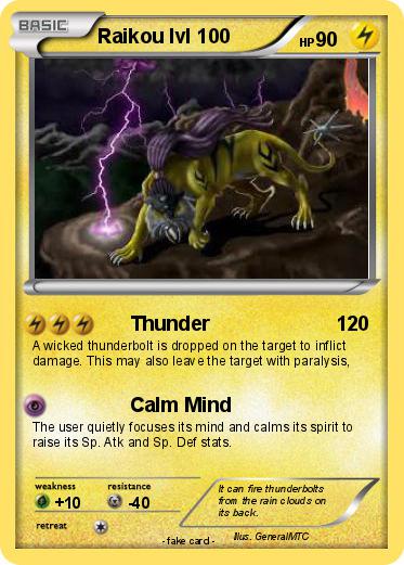 Pokemon Raikou lvl 100