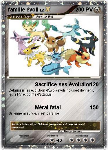 Pokemon famille évoli