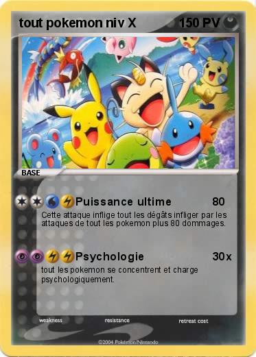 Pokemon tout pokemon niv X