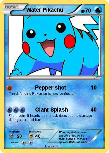 Pokemon Water Pikachu