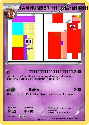 Pokemon I AM NUMBER 11111111111111111111111111111111111