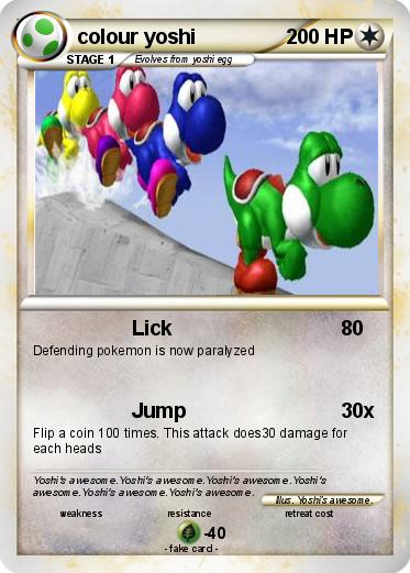 Pokemon colour yoshi