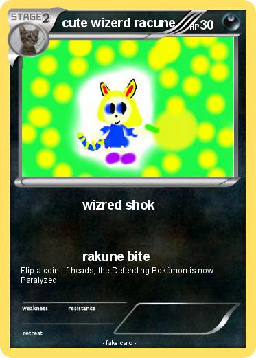 Pokemon cute wizerd racune
