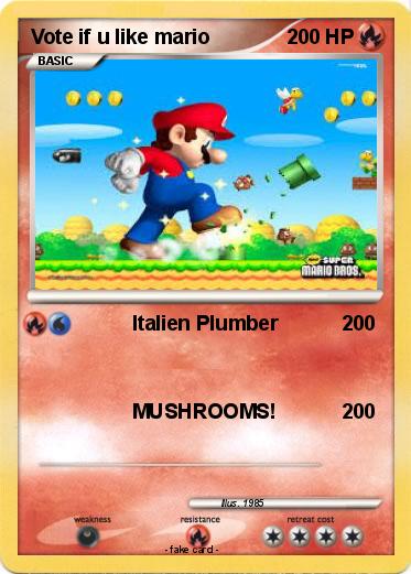 Pokemon Vote if u like mario