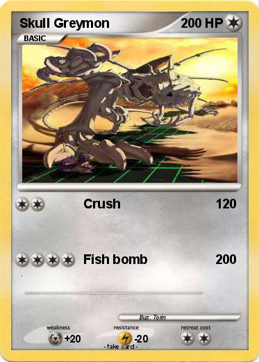 Pokemon Skull Greymon