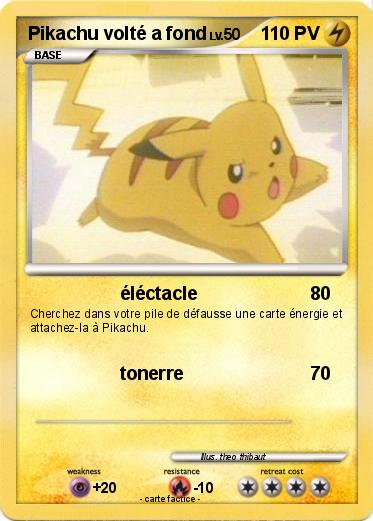 Pokemon Pikachu volté a fond