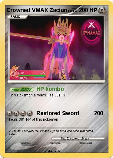 Pokemon Crowned VMAX Zacian