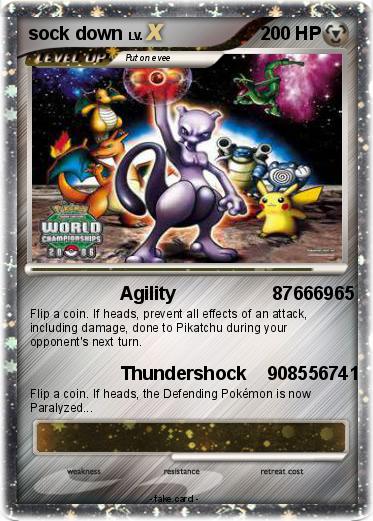 Pokemon sock down