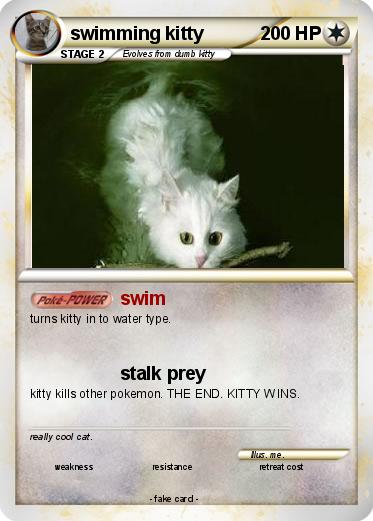 Pokemon swimming kitty