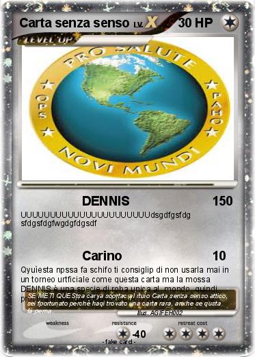 Pokemon Carta senza senso