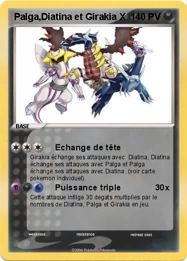 Pokemon Palga,Diatina et Girakia X