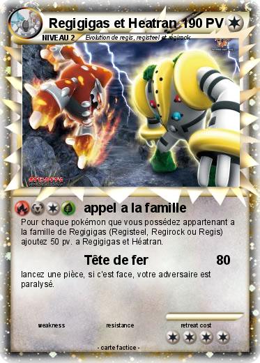Pokemon Regigigas et Heatran