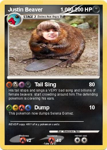 Pokemon Justin Beaver            1,000,