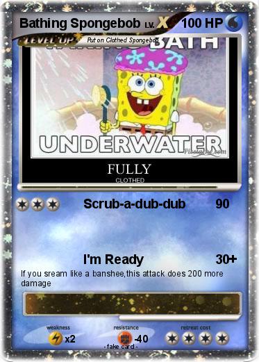 Pokemon Bathing Spongebob