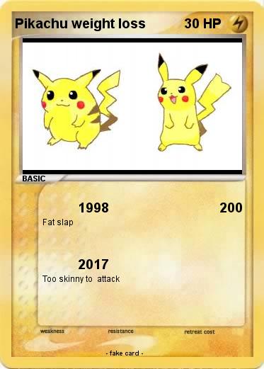 Pokemon Pikachu weight loss