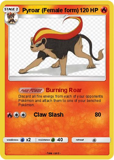 Pokemon Pyroar (Female form)
