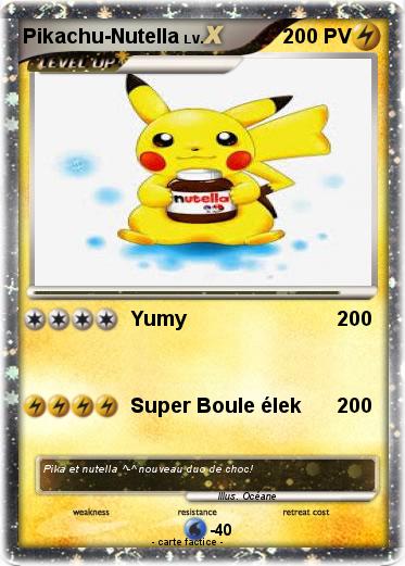 Pokemon Pikachu-Nutella