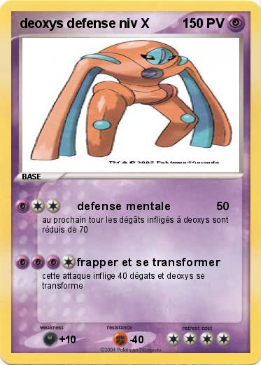 Pokemon deoxys defense niv X
