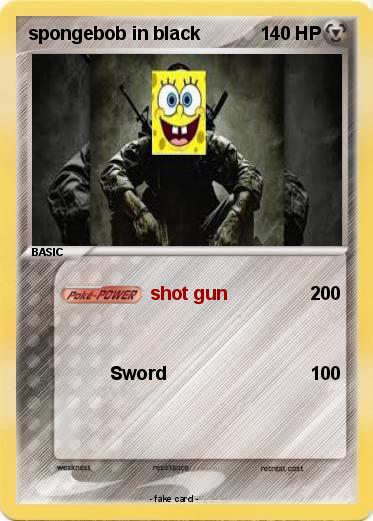 Pokemon spongebob in black
