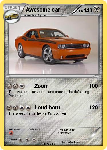 Pokemon Awesome car